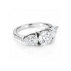 2.70 ct DEW Certified Round Cut Off White Moissanite Ring – Summer Proposal 18K Gold Plated