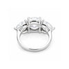 2.70 ct DEW Certified Round Cut Off White Moissanite Ring – Summer Proposal 18K Gold Plated