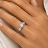 2.70 ct DEW Certified Round Cut Off White Moissanite Ring – Summer Proposal 18K Gold Plated