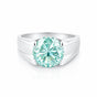 6.40 ct DEW Off White Moissanite Ring in – Elegant 4th of July Gift 18K Gold Plated Ver 18K Gold Plated