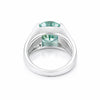 6.40 ct DEW Off White Moissanite Ring in – Elegant 4th of July Gift 18K Gold Plated Ver 18K Gold Plated