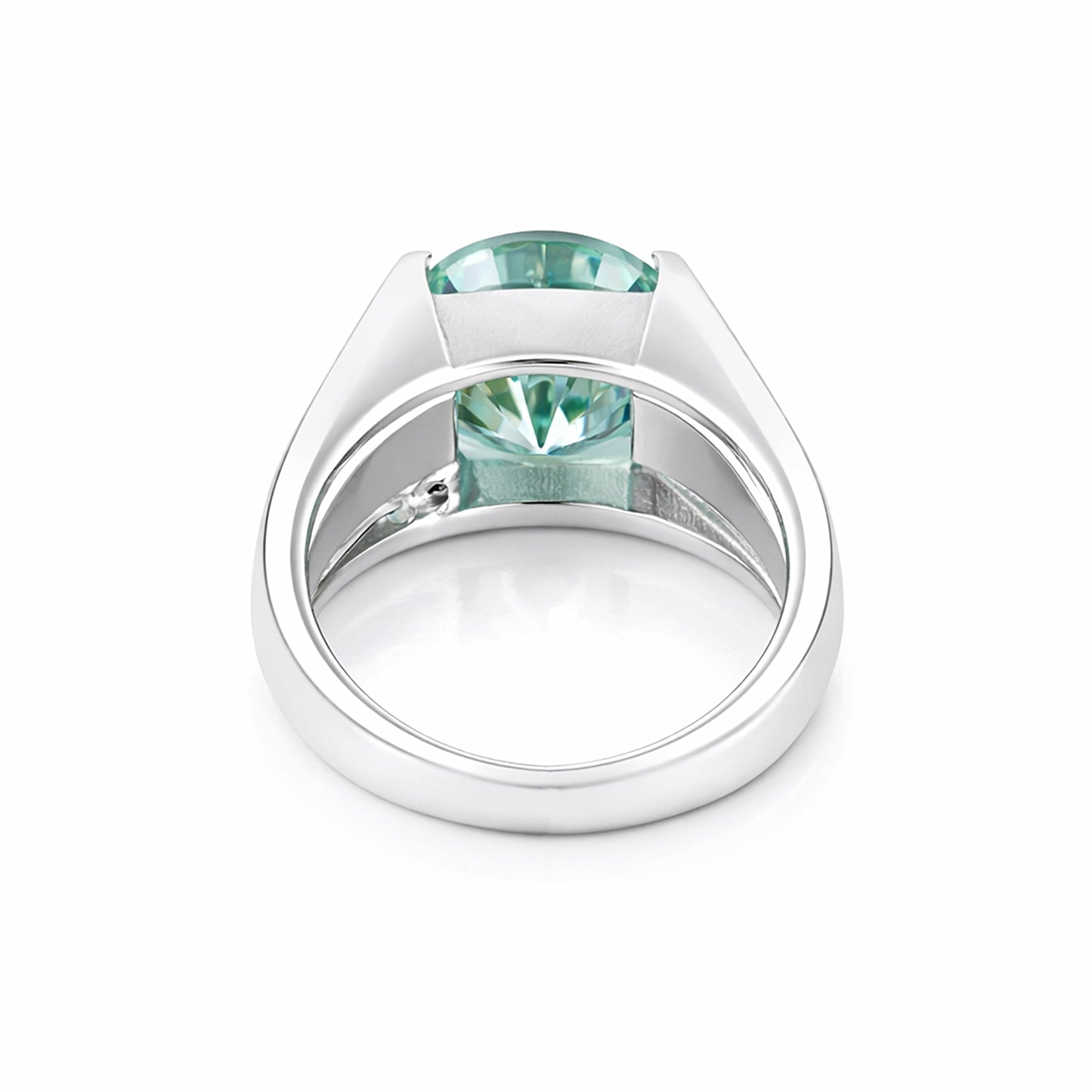 6.40 ct DEW Off White Moissanite Ring in – Elegant 4th of July Gift 18K Gold Plated Ver 18K Gold Plated