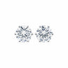 10.00ct DEW White Moissanite Round Stud Earrings in Gold Vermeil