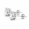 10.00ct DEW White Moissanite Round Stud Earrings
