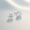 10.00ct DEW White Moissanite Round Stud Earrings