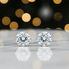 10.00ct DEW White Moissanite Round Stud Earrings