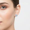 10.00ct DEW White Moissanite Round Stud Earrings