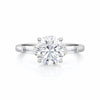 Certified 3.50 ct DEW Round Cut White Moissanite Solitaire Engagement Ring 18K Gold Pla 18K Gold Plated
