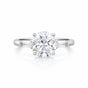 Certified 3.50 ct DEW Round Cut White Moissanite Solitaire Engagement Ring 18K Gold Pla 18K Gold Plated