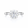 Certified 3.50 ct DEW Round Cut White Moissanite Solitaire Engagement Ring 18K Gold Pla 18K Gold Plated in 18K Gold Plated Vermeil