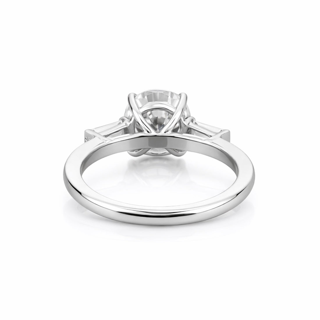 Certified 3.50 ct DEW Round Cut White Moissanite Solitaire Engagement Ring 18K Gold Pla 18K Gold Plated