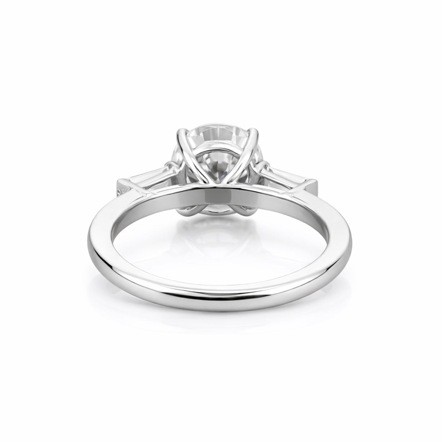 Certified 3.50 ct DEW Round Cut White Moissanite Solitaire Engagement Ring 18K Gold Pla 18K Gold Plated