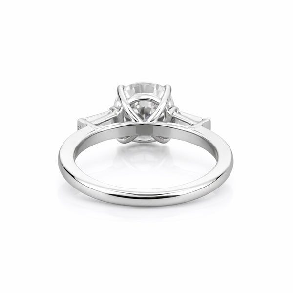 Certified 3.50 ct DEW Round Cut White Moissanite Solitaire Engagement Ring 18K Gold Pla 18K Gold Plated