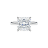 5 ct DEW Princess Cut Off White Moissanite Ring Gift for 4th of July 18K Gold Plated Ve 18K Gold Plated