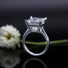 5.00ct DEW White Moissanite Princess Cut Solitaire Ring | 18K Gold Vermeil | GRA