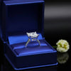 5.00ct DEW White Moissanite Princess Cut Solitaire Ring | 18K Gold Vermeil | GRA