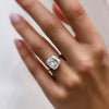 6.3ct DEW White Moissanite Asscher Solitaire Ring