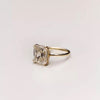 6.3ct DEW White Moissanite Asscher Solitaire Ring