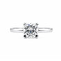 2.60 Ct Cushion Cut Lab Grown Diamond Ring — VS1 Clarity, 18k Gold Vermeil
