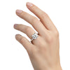 2.60 carat cushion cut lab-grown diamond ring in 18k gold vermeil