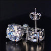 4.20ct DEW White Moissanite Round Solitaire Stud Earrings