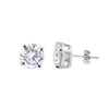 3.60 ct DEW White Moissanite Earrings In Vermeil 925 Silver Birthday Gift for Her