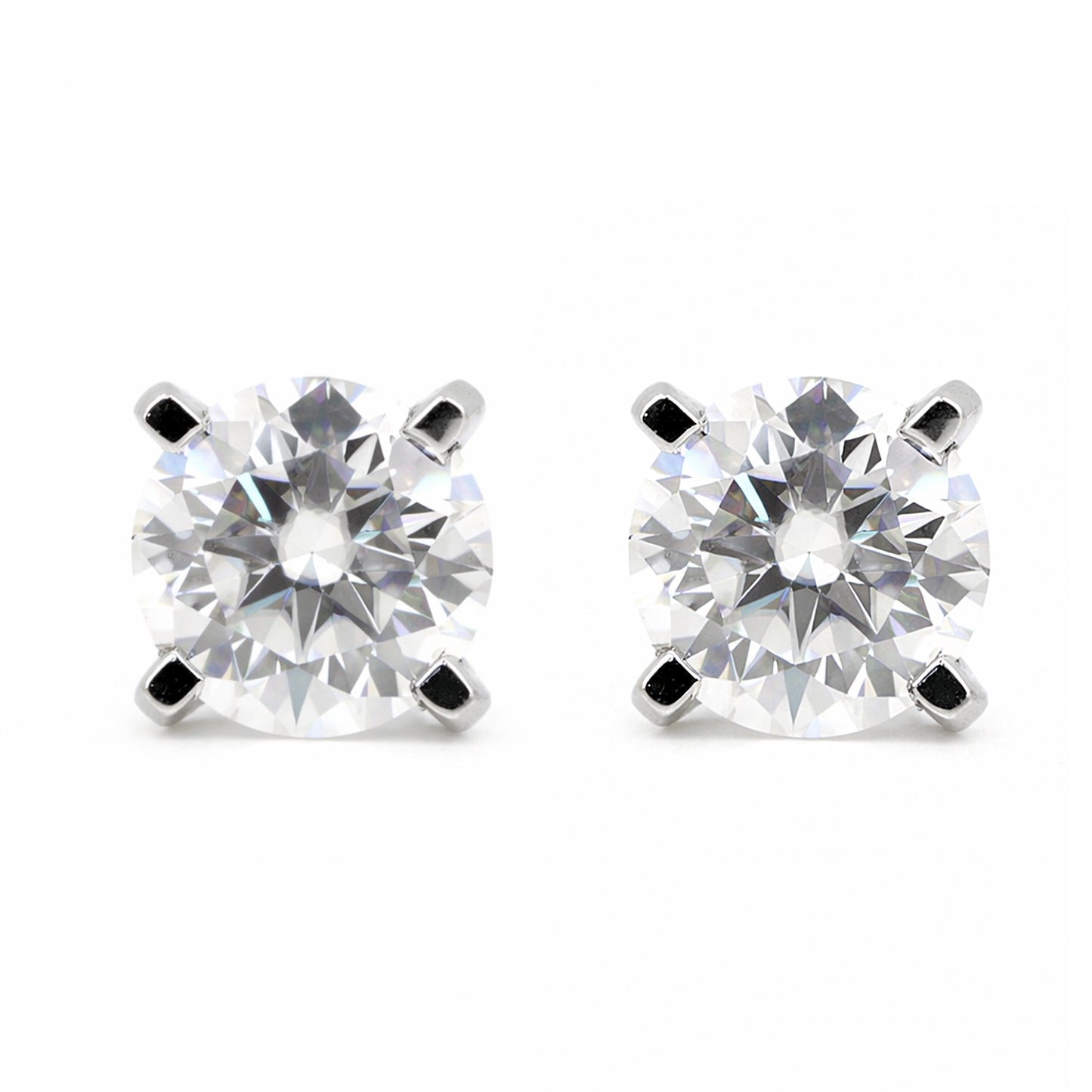 4.00 ct DEW White Moissanite Stud Earrings Gold Vermeil Gift for Women Anniversary