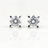 4.00 ct DEW White Moissanite Stud Earrings Gold Vermeil Gift for Women Anniversary