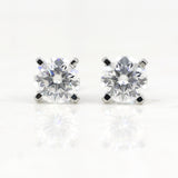 4.00 ct DEW White Moissanite Stud Earrings Gold Vermeil Gift for Women Anniversary