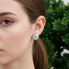 4.50 ct DEW Off White Moissanite Earrings Gold Vermeil Gift for Her Sparkling Look