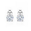 4.00 ct DEW White Moissanite Stud Earrings In Vermeil 925 Silver Wedding Gift