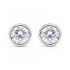 2.50 ct DEW Certified Treated White Moissanite Solitaire Studs Great Shine 18K Gold Pla 18K Gold Plated