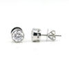 2.50 ct DEW Certified Treated White Moissanite Solitaire Studs Great Shine 18K Gold Pla 18K Gold Plated