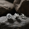 2.50 ct DEW Certified Treated White Moissanite Solitaire Studs Great Shine 18K Gold Pla 18K Gold Plated