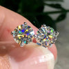 4.50 ct DEW Off White Moissanite Earrings Gold Vermeil Gift for Her Sparkling Look