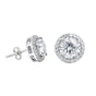4.20 ct DEW Certified White Moissanite Stud Earrings In Vermeil 925 Silver Gift