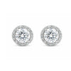 3.20 Ct Round Cut Lab Grown Diamond Stud Earrings — VS1 Clarity, 18k Gold Vermeil