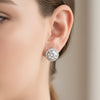 4.20 ct DEW Certified White Moissanite Stud Earrings In Vermeil 925 Silver Gift