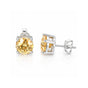 4.40 ct DEW Champagne Moissanite Stud Earrings Gold Vermeil – Wedding Gift Jewellery