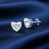 2.60 ct DEW Certified Treated White Moissanite Solitaire Studs Great Shine 18K Gold Pla 18K Gold Plated