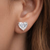2.60 ct DEW Certified Treated White Moissanite Solitaire Studs Great Shine 18K Gold Pla 18K Gold Plated