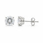 7.80 ct DEW Off White Moissanite Stud Earrings Gold Vermeil Gift for Special Event