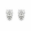 7.80 ct DEW Off White Moissanite Stud Earrings Gold Vermeil Gift for Special Event