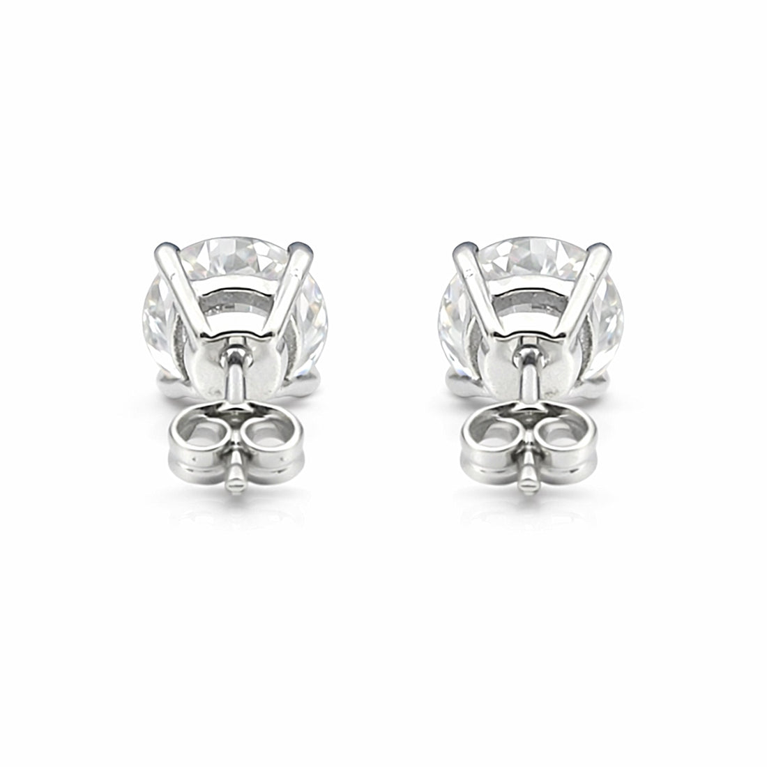 7.80 ct DEW Off White Moissanite Stud Earrings Gold Vermeil Gift for Special Event