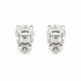 7.80 ct DEW Off White Moissanite Stud Earrings Gold Vermeil Gift for Special Event
