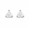 3.20 ct DEW Certified White Treated Moissanite Solitaire Stud Earrings In 18K Gold Plat 18K Gold Plated