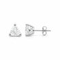 2 Ct Trillion Cut Lab Grown Diamond Stud Earrings — VS1 Clarity, 18k Gold Vermeil