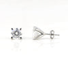 2.10 Ct Round Cut Lab Grown Diamond Stud Earrings — VS1 Clarity, 18k Gold Vermeil
