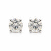 2.40 Ct Round Cut Lab Grown Diamond Stud Earrings — VS1 Clarity, 18k Gold Vermeil