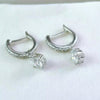 4 ct DEW Off-White Moissanite Dangler Earrings Gold Vermeil Certified Elegant Gift